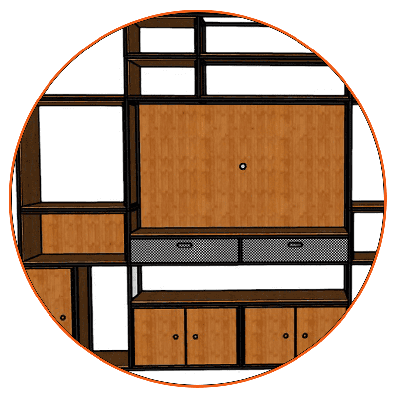 estante em 3d modelo industrial
